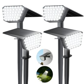 FIFlying FIFlying Solarlampen, 4 Stck 7000K Solarstrahler fr Au?en, IP67 Wasserdicht LED Solarleuchte, Solar Gartenleuchte fr Rasen, Hof, Wege, Garten, Au?en, Beleuchtung der Garageneinfahrt - Kaltwei?