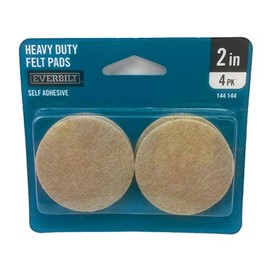 Beige Heavy-Duty Self-Adhesive 2 in. Felt Pads (4-Pack)