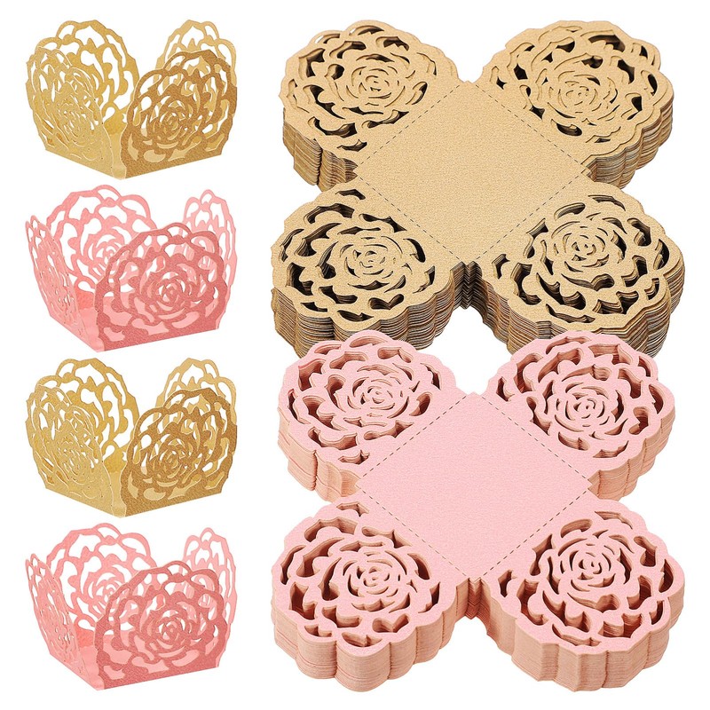 SEWACC 100pcs Truffle Wrappers Liners Mini Cupcake Liners, Paper Chocolate