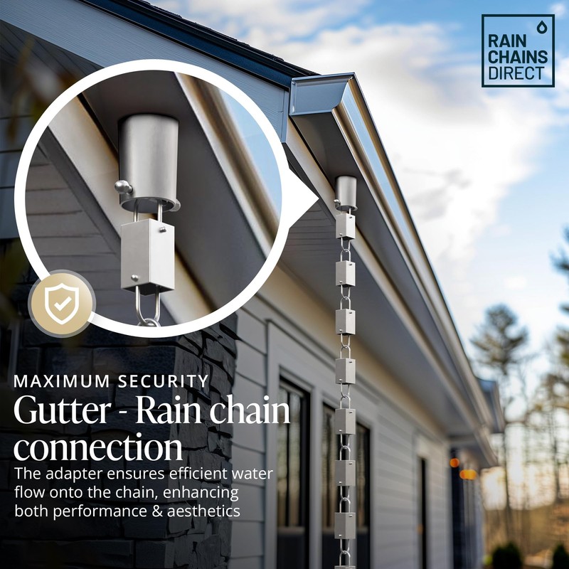 Rain Chains Direct Rain Chains Direct - Rain Chain Gutter
