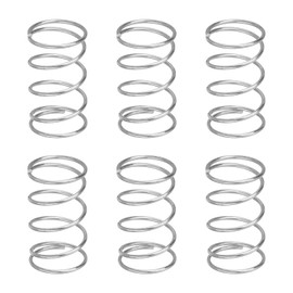 sourcing map 6Pcs Compression Springs, 0.8mm Wire Diameter x 12mm OD x 20mm Length 304 Stainless Steel Extension Spring Ballpoint Pen Pressure Springs for Shop Home Repairs, Silver