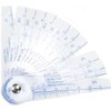 Rannb Plastic Metric Feeler Gauge 0.05-1mm Thickness 13 Blades Gap