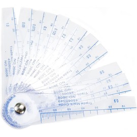 Rannb Plastic Metric Feeler Gauge 0.05-1mm Thickness 13 Blades Gap Measuring Tool