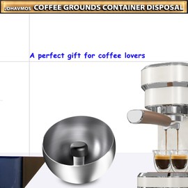 JDHAVMOS Espresso knock box –Stainless Steel,Coffee Knock box –Magnetic Base Removable Vertical Knock Bar,Knock Box with Shock-Absorbing and Non-Slip Base,Espresso Machine Accessories