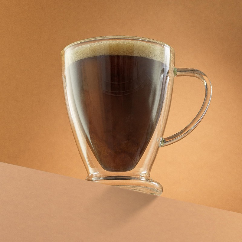 JoyJolt Declan Irish Double Wall Insulated Glass Coffee Cups (Set