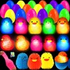 18 Pack Easter Eggs Fillers LED Chick Puffer Balls, Easter