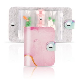 Hennaja Organizador de píldoras, bolsas de plástico transparente para píldoras, organizador de medicamentos de viaje autosellante (1 pizarra, tinta 6, 1 paquete)