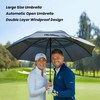 MRTLLOA Extra Large Black Golf Umbrella, 54/62/68/72 Inch Automatic Open,