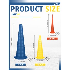 Hydraulic Oil Service Plugs Large Medium Small Sizes Multi Pack Rubber Drip Proof Hose Plugs Industrial Hydraulic Kit for Irrigation, 3 Sizes(35 Pcs,Colorful)