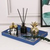 Zosenley Decorative Tray, Marbling Plastic Tray with Handles, Rectangular Vanity