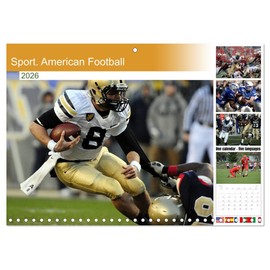 Sport. American Football (Monthly Wall Calendar 2026 16.5" x 23.4" (open)), CALVENDO 14 Month Calendar