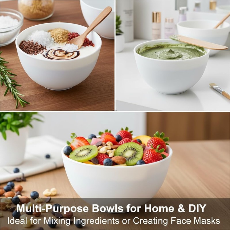 SUPVOX 3-Piece Flexible Silicone Bowl Set: Non-Slip & Unbreakable Mixing