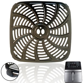 CyHiThai 8QT Square Air Fryer Crisper Plate for Gourmia GAF846 Air Fryer, Premium Nonstick Air Fryer Grill Plate Pan Rack Tray Insert Grate Grid Shelf for Gourmia 8QT Air Fryers, Dishwasher Safe