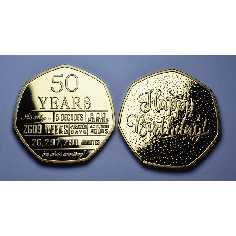 The Commemorative Coin Company 50th Birthday 24ct Gold Commemorative. Unique