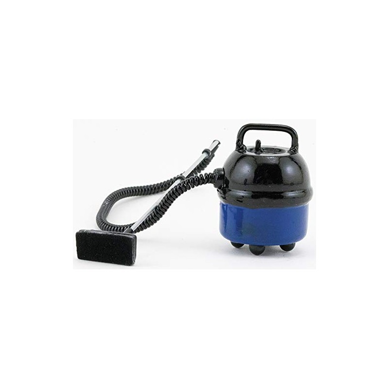Dollhouse Miniature Portable Workshop Vacuum Cleaner, Blue with Black