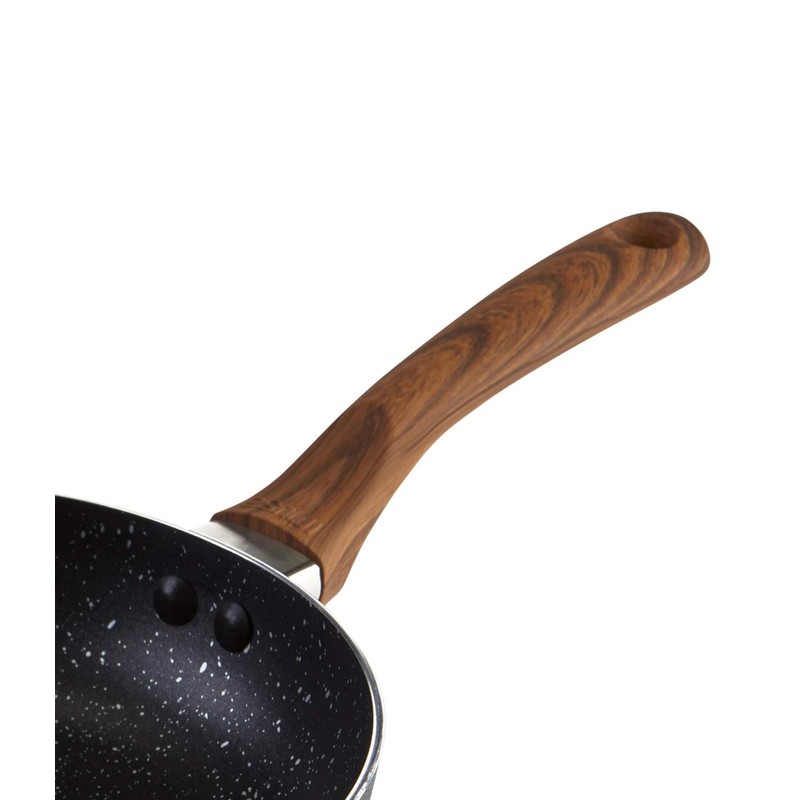 IMUSA USA Woodlook 8" Black Stone Fry Pan Handle and