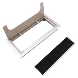 WANGCL 2Pcs Square Desk Grommet Aluminum Cable Hole Cover 160 x 80mm Wire Hole Cover Outlet for Management Office Computer Desk Wires