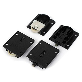 Sourcingmap Wardrobe Sliding Door 24mm Diameter Nylon Roller Wheels Pulley 2 Sets