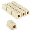 NavePoint Keystone Jack Surface-Mount Box 1-Port Ivory, 10-Pack