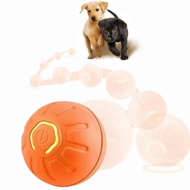 Generic Bouncing Ball for Dogs - Fun Interactive Toy, USB Rechargeable, Durable Design, Water-Resistant for All Play Environments (Orange)