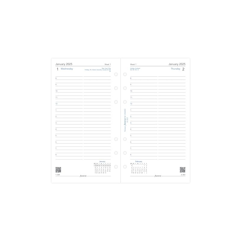 Filofax Personal day per page English appointments diary - 2025