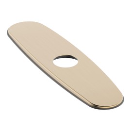 Derengge RP-1105-BG 8 Inch Faucet Deck Plate Kitchen Escutcheon Hole Cover, Brushed Gold Finished