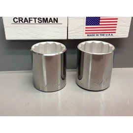 Craftsman 1-1/16" & 1-1/8" 1/2" Dr. Socket Set 47515 47516  EE  NEW * USA *