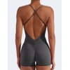 YEOREO Backless Tummy Control Jumpsuits for Women One Piece Workout