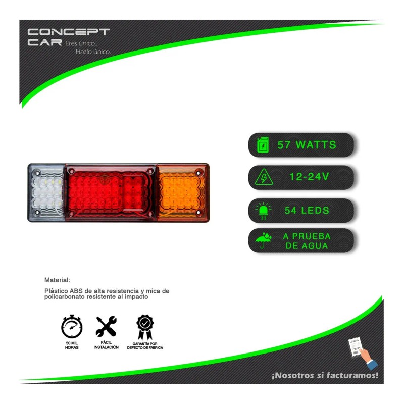 Par Plafones Calavera 54 Led Slim Estaquitas Np300 12-24v F1