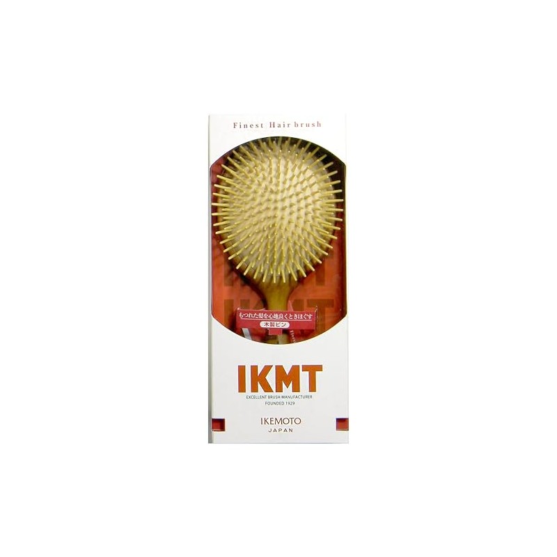 Ikemoto Brush IKH3726 Hair Brush/IKMT Wood Cushion Brush: Normal (M)