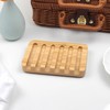 Self-Draining Bamboo Soap Dish – Natural One-Piece Soap Saver for
