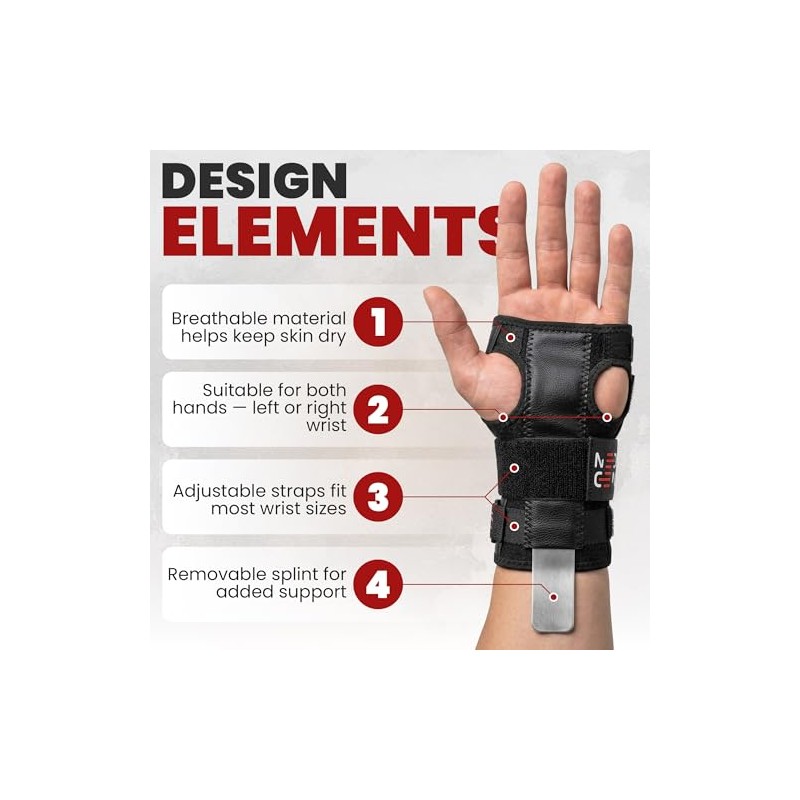 Wrist Brace Carpal Tunnel - Support With Splint For Tendonitis