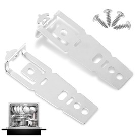2pcs WD01X27759 Dishwasher Countertop Mounting Bracket with Screws, Adjustable Under Counter Dishwasher Clips for GE