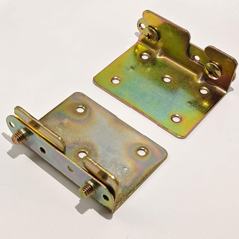 Rhixidenc 4 Sets Bed Rail Brackets, Bed Rail Fittings Heavy