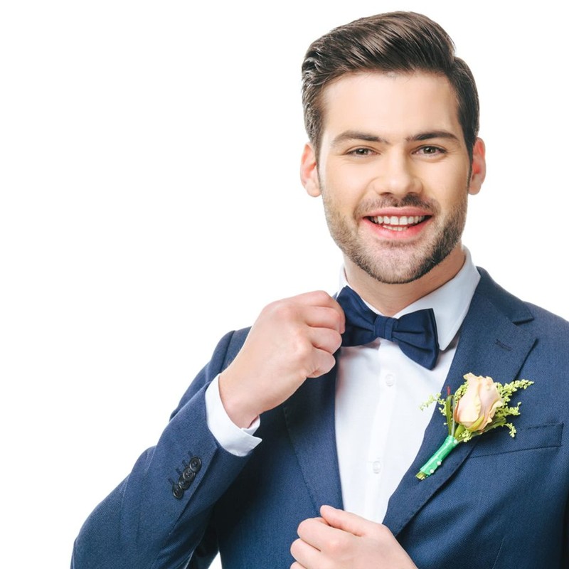 Lizzy Mens Classy Pre Made BOW TIE Wedding Party formal