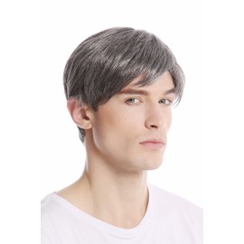 Wig Me Up – GFW994 44 Men's Wig Short kurzhaarig Crown Fashionable Grey Dark grey with black