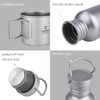 TOMSHOO 550ml Full Titanium Water Bottle with Extra Plastic Lid