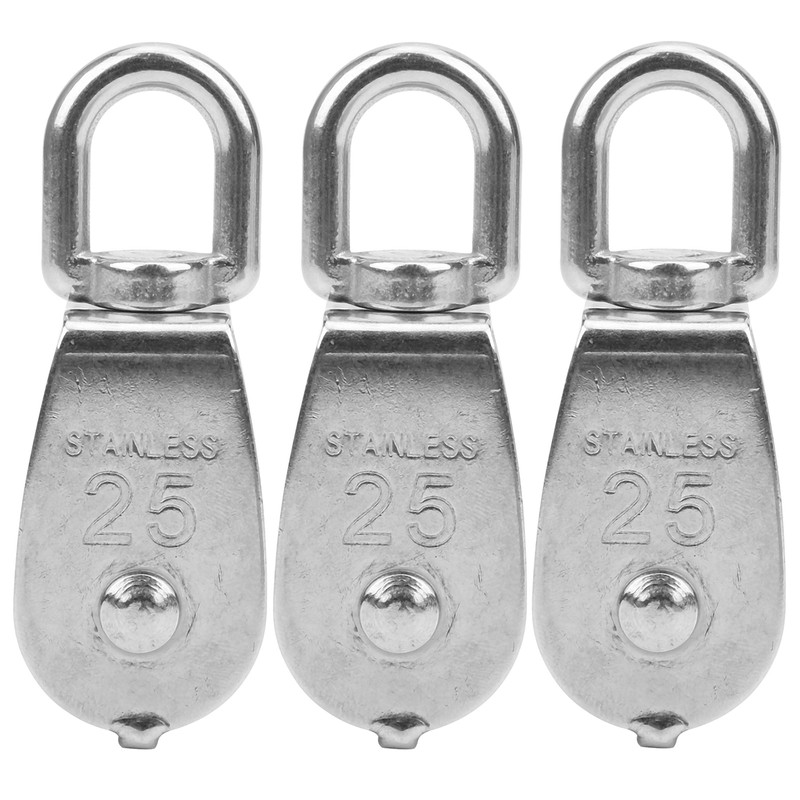 25mm 304 Stainless Steel Heavy Duty Single Wheel Pulley Rigging