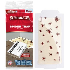Catchmaster Catchmaster Spider Traps Glue Boards 6-Pack, Adhesive Bug Catcher, Insect, Scorpion, Cricket, Cockroach, & Spider Killer for Home, Bulk Glue Traps for House & Garage, Pet Safe Pest Control