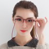 ZooooM ZM-KAWAMEGA Leather Simple Glasses, Sun Glasses, Chain, Glasses, Strap,