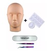 Wingstar Cabeza Maniquí + Pestañas De Práctica + 2 Pinzas