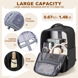 SZLX Hand Luggage Backpack 40 x 20 x 25 cm for Ryanair Travel Backpack Airplane Under Seat Bag Easyjet Hand Luggage 45 x 36 x 20 Laptop Backpack with Shoe Compartment for Men Women School Backpack