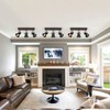 KEESFU 3-Light Track Lighting Kit,Black Semi Flush Mount Ceiling Light