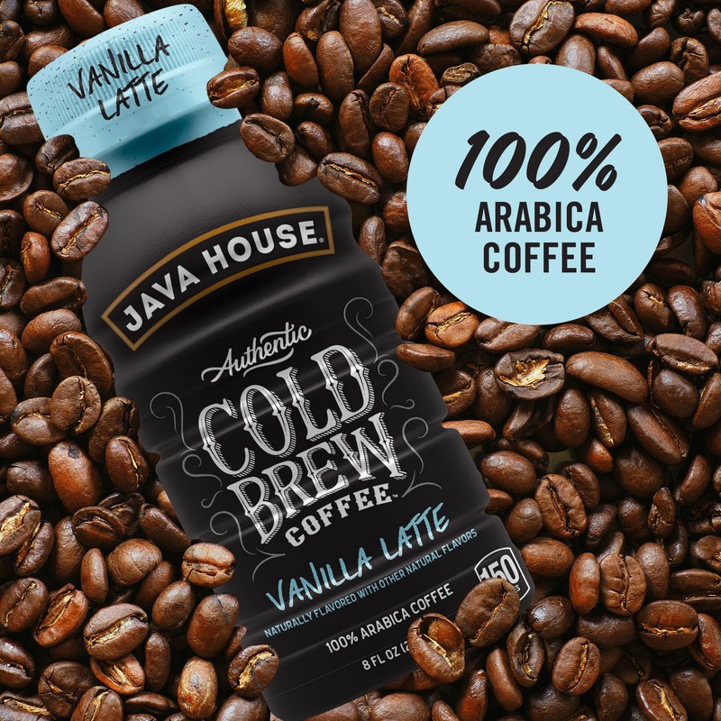 Java House Cold Brew Coffee, 6 Pack of 8oz Bottles,