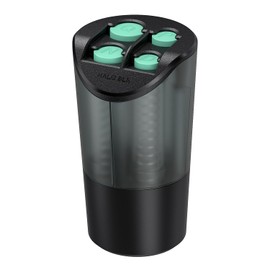 HALOBLK Large Capacity Coin Holder for Car Change Organizer, Compatible with Most Vehicles & Trucks, Black-2Pack