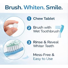 Premium Whitening Toothpaste Tablets – 6% Hydrogen Peroxide – Eco & Travel Friendly Dental Care