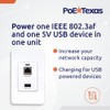 PoE Texas Gigabit PoE Splitter in-Wall USB Charging Port -