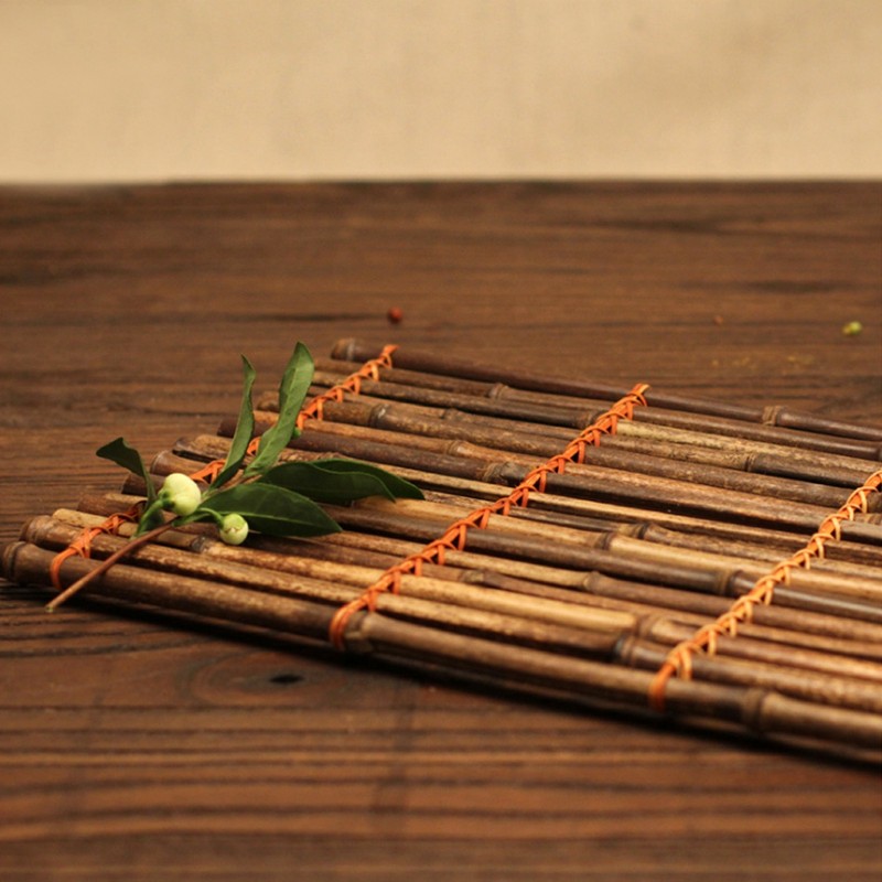 Handcraft Tea Table Bamboo Placemat Tea Cup Tray Pad Tea