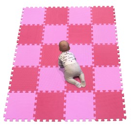 YIMINYUER® 20 Tiles (30cm×30cm×1cm Each Tile) Baby Soft Puzzle Play Mats, Kids Thick EVA Foam Floor, Toddlers & Children's Soft Interlocking Mat R03R09G301020