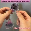 LUTQ 6-Pack Cute Sad Hamster Meme Keychain, Acrylic Keychains Funny